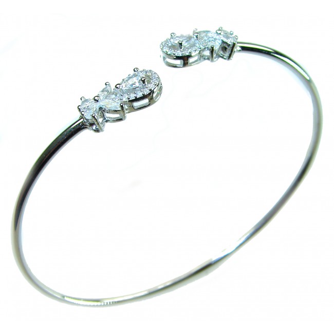 Precious Light Natural 4.2 carat White Topaz .925 Sterling Silver bracelet - photo 3