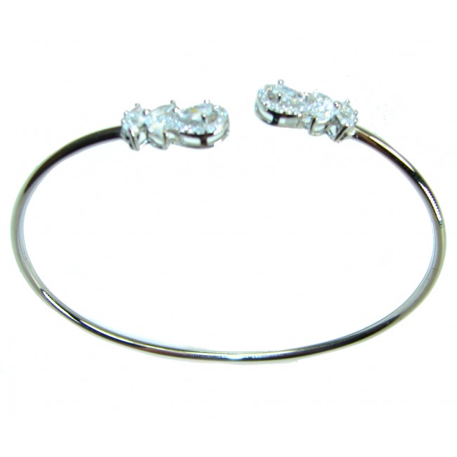 Precious Light Natural 4.2 carat White Topaz .925 Sterling Silver bracelet - photo 2