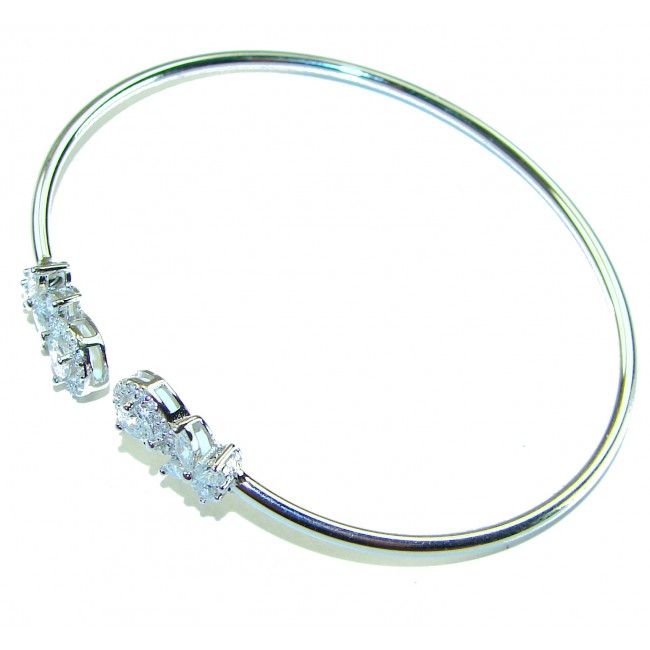 Precious Light Natural 4.2 carat White Topaz .925 Sterling Silver bracelet - photo 1