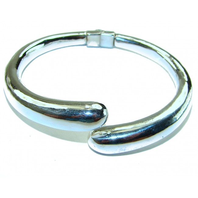 Fancy .925 Sterling Silver handcrafted Statement Italy made Bracelet / Cuff - photo 3