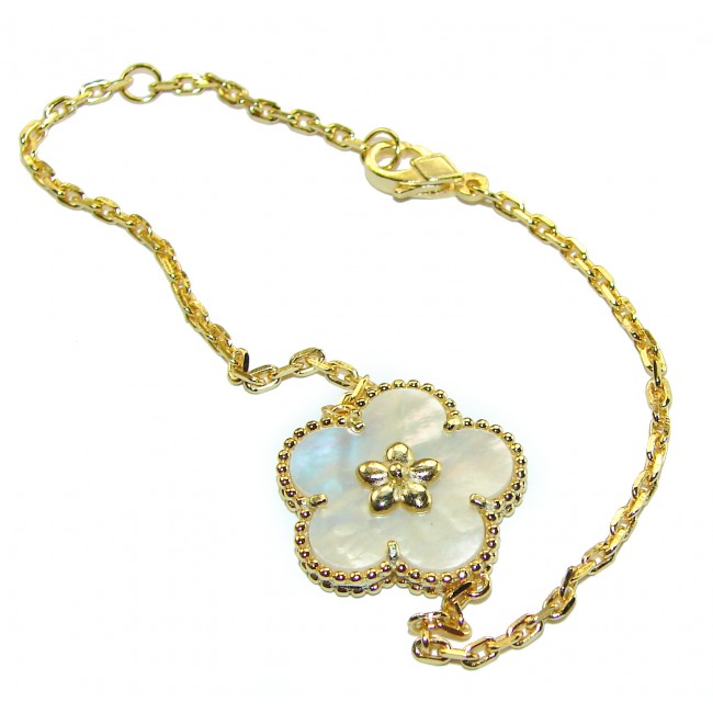 Fantastic Blister Pearl 14K Gold over .925 Silver handmade Bracelet - photo 3