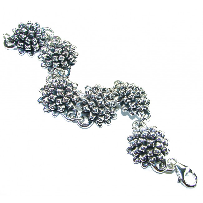 Sunflowers Italy made Bracelet in best quality .925 Sterling Silver