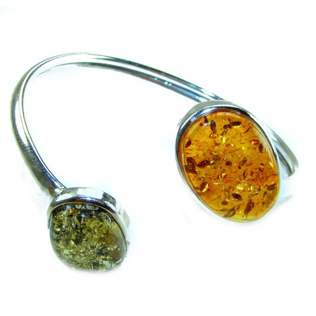 Vintage Design Genuine 20.5 carat Baltic Amber .925 Sterling Silver handmade Bracelet - photo 2