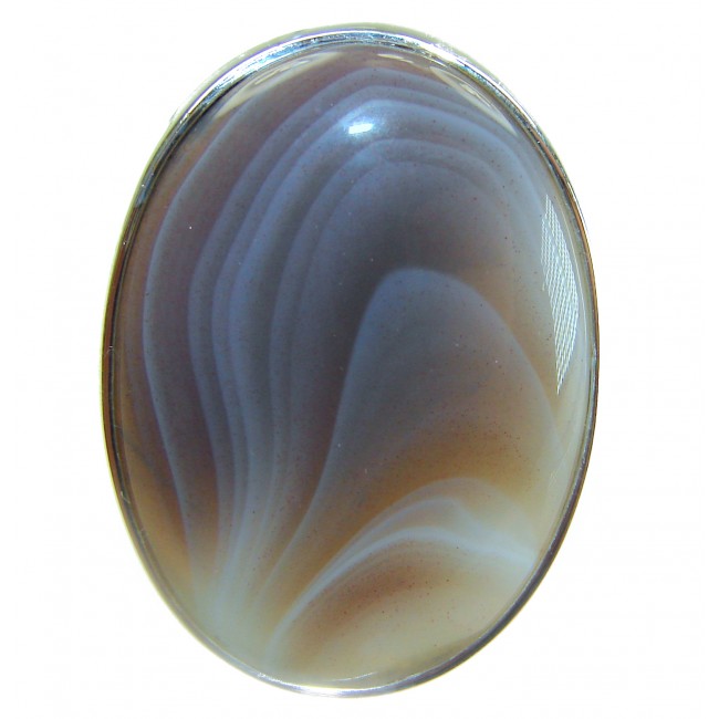 Sahara Dune Top Quality Botswana Agate .925 Sterling Silver handcrafted Ring s. 8 adjustable