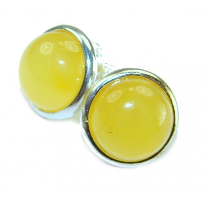 Natural Amber .925 Sterling Silver handmade earrings