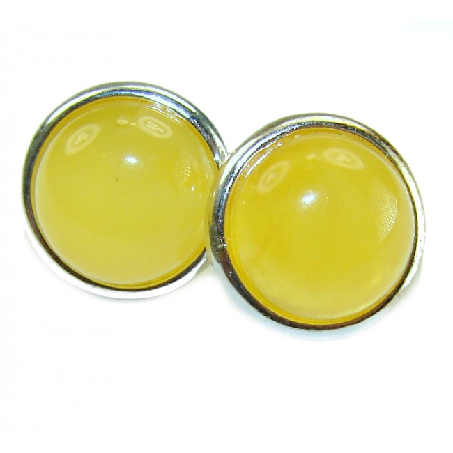 Natural Amber .925 Sterling Silver handmade earrings