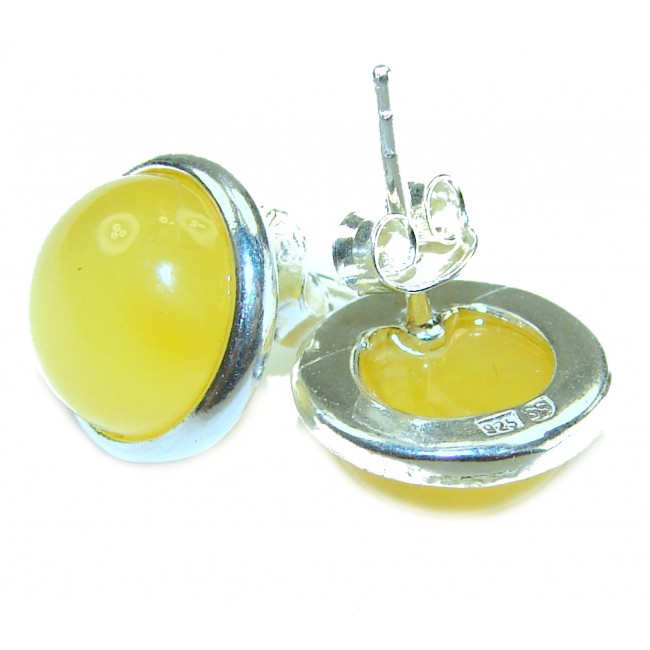 Natural Amber .925 Sterling Silver handmade earrings