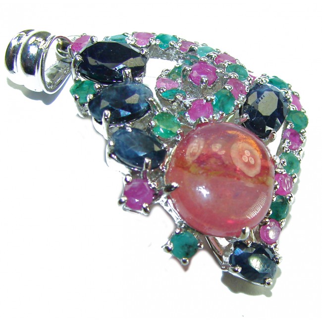 22.2 carat oval cut Brazilian Golden Tourmaline .925 Sterling Silver Perfectly handcrafted pendant