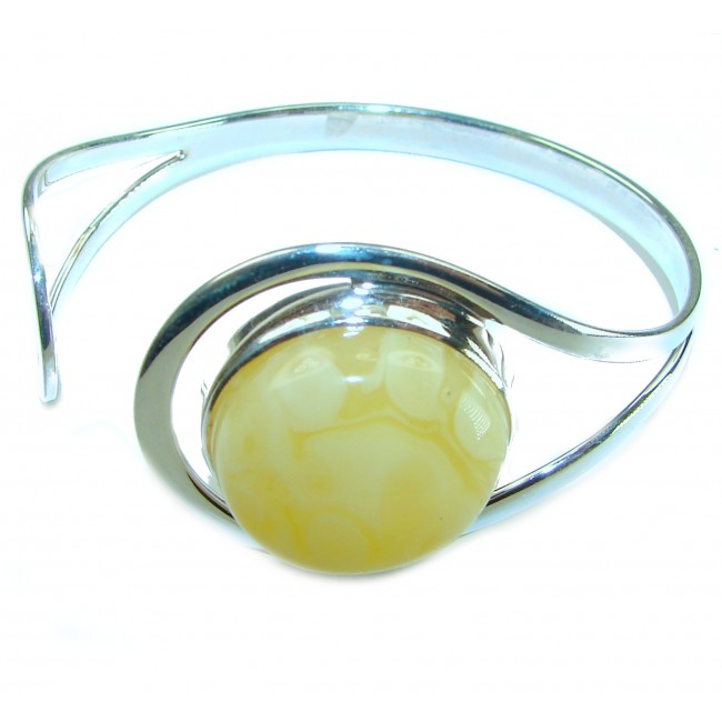 MODERN Design Genuine 15.5 carat Butterscotch Baltic Amber .925 Sterling Silver handmade Bracelet - photo 2