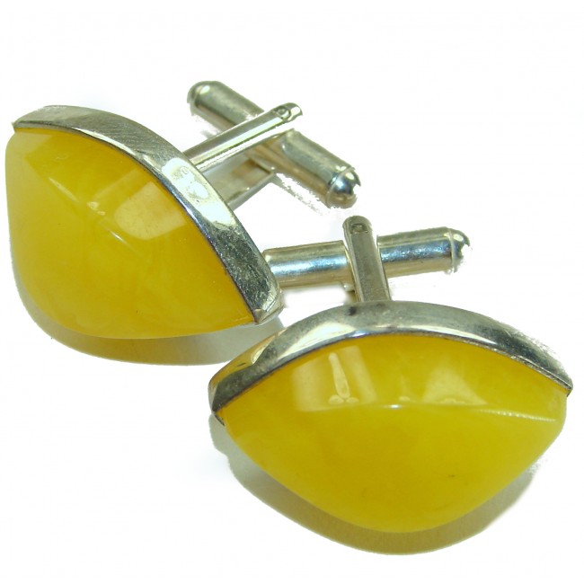 Amazing authentic Baltic Amber .925 Sterling Silver shirt cufflinks