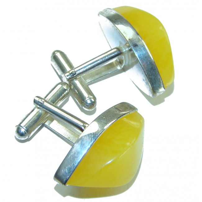 Amazing authentic Baltic Amber .925 Sterling Silver shirt cufflinks