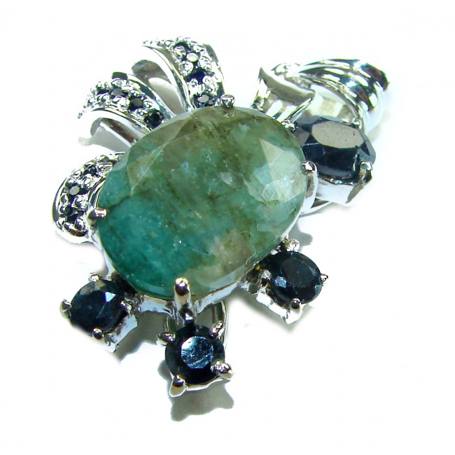 Julietta - Perfect quality authentic 11.2 Grandidierite Sapphire .925 Sterling Silver handmade Pendant