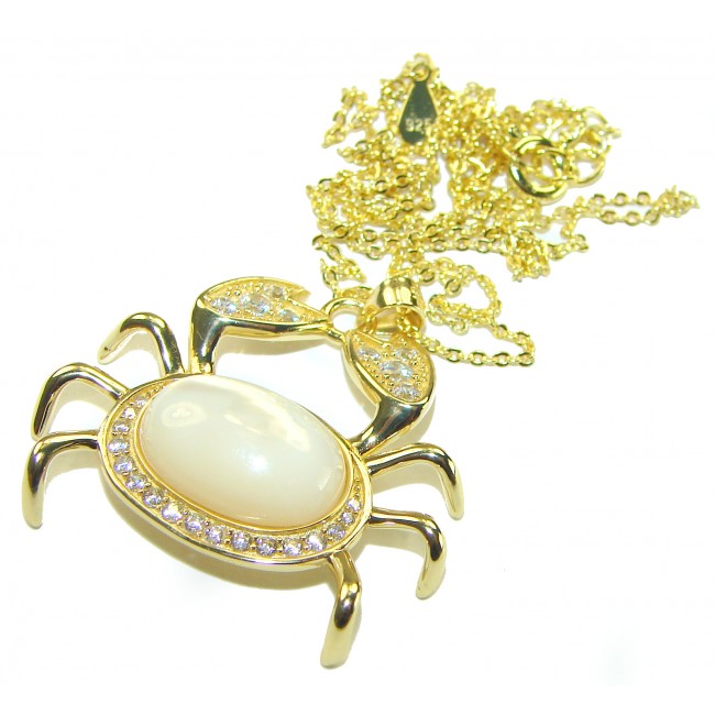 Precious Magic Crab 18K Gold over .925 Sterling Silver Necklace