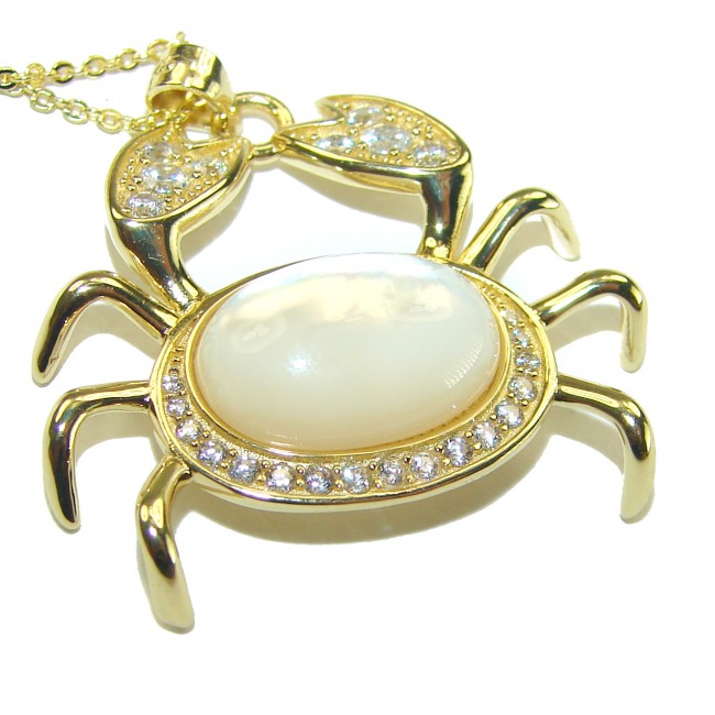 Precious Magic Crab 18K Gold over .925 Sterling Silver Necklace