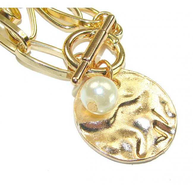 Giovanna - pearl 10K Gold over .925 Sterling Silver handcrafted necklace