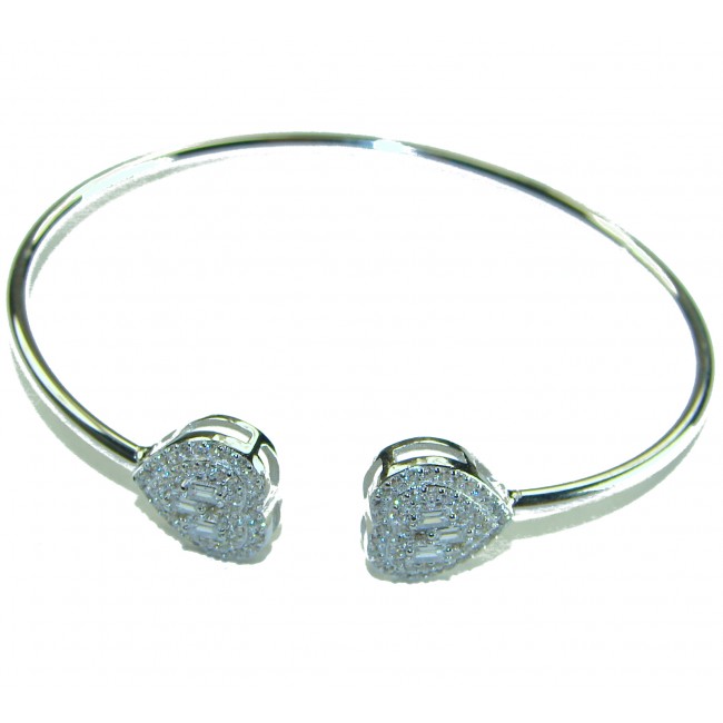 Precious Light Natural 4.2 carat White Topaz .925 Sterling Silver bracelet - photo 2