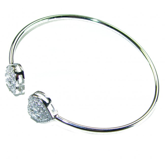Precious Light Natural 4.2 carat White Topaz .925 Sterling Silver bracelet - photo 1