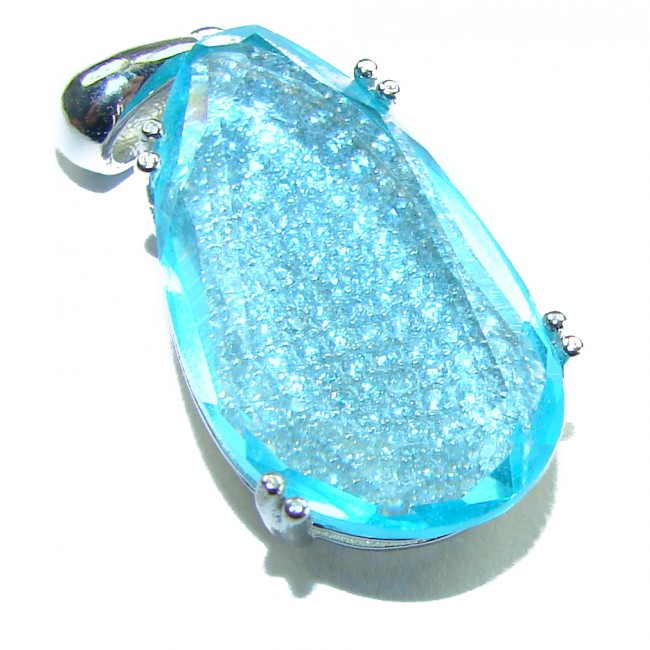 Divine Beauty 18.5 carat Aquamarine .925 Sterling Silver Handcrafted .925 Sterling Silver handcrafted pendant - photo 3