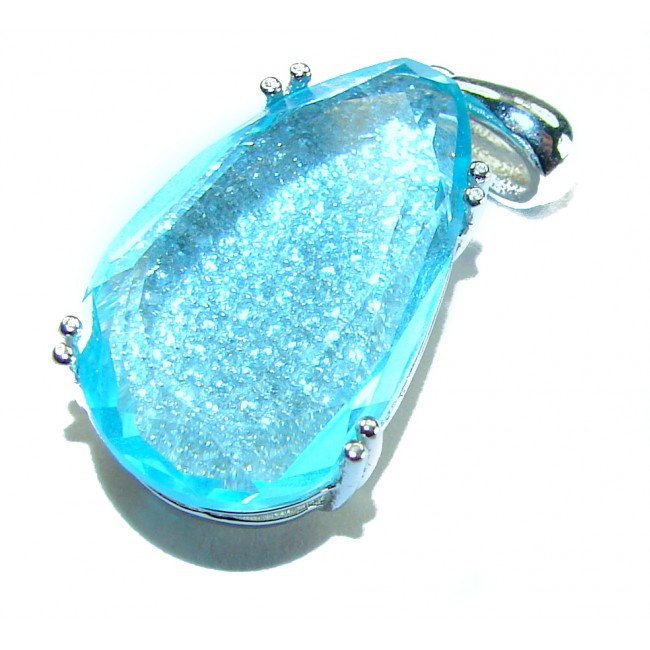 Divine Beauty 18.5 carat Aquamarine .925 Sterling Silver Handcrafted .925 Sterling Silver handcrafted pendant - photo 2