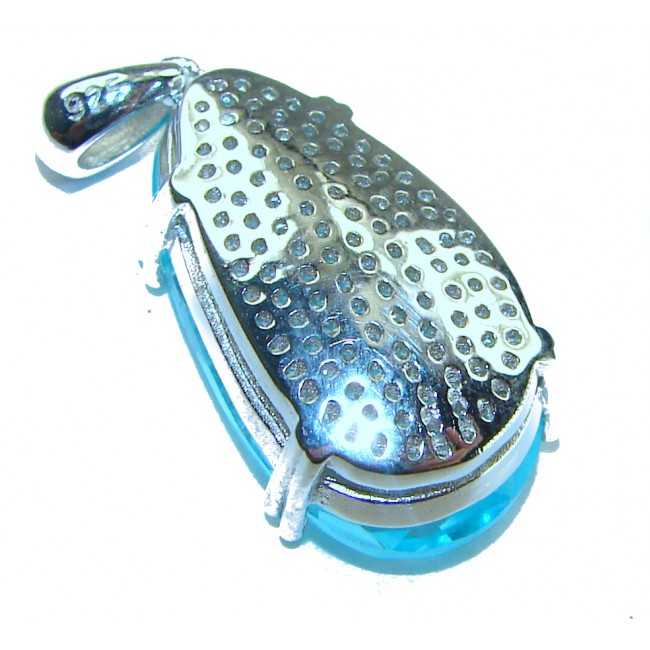 Divine Beauty 18.5 carat Aquamarine .925 Sterling Silver Handcrafted .925 Sterling Silver handcrafted pendant - photo 1