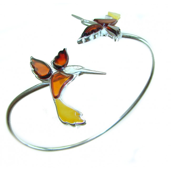 Golden Hummingbird Genuine Baltic Amber Genuine Baltic Amber .925 Sterling Silver handamde Bracelet - photo 3