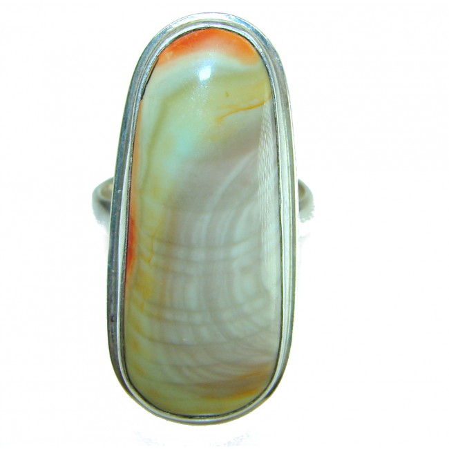 Genuine Top quality Imperial Jasper .925 Sterling Silver handcrafted ring s. 8