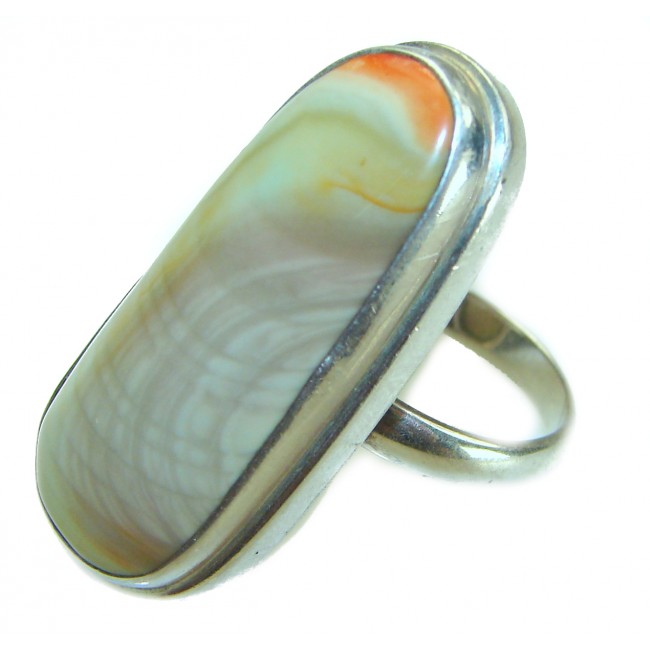 Genuine Top quality Imperial Jasper .925 Sterling Silver handcrafted ring s. 8