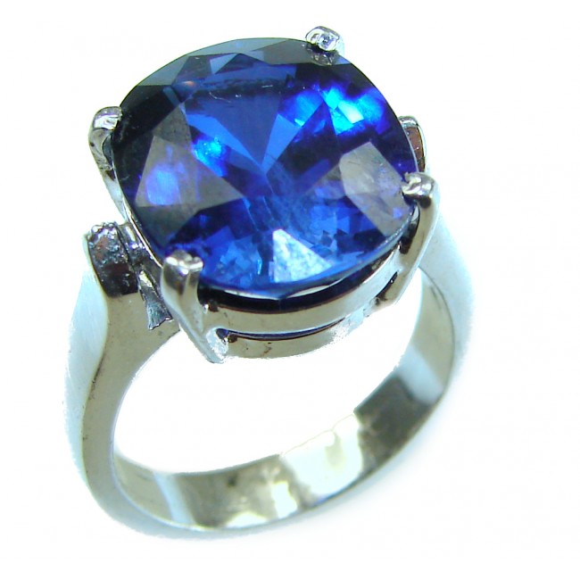 Authentic 18.5 carat Kyanite .925 Sterling Silver handcrafted Ring size 6 1/2