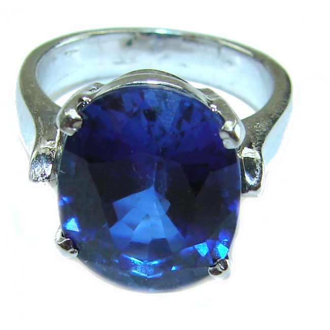 Authentic 18.5 carat Kyanite .925 Sterling Silver handcrafted Ring size 6 1/2