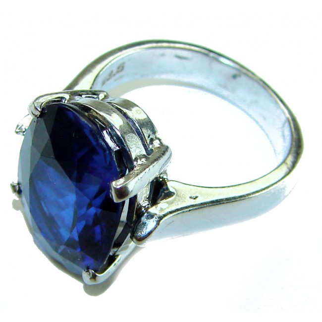 Authentic 18.5 carat Kyanite .925 Sterling Silver handcrafted Ring size 6 1/2