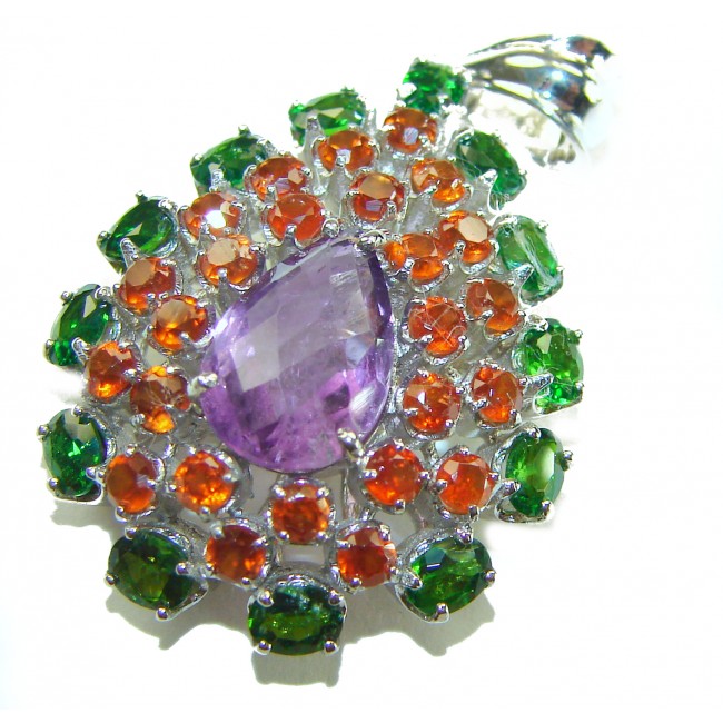 Purple Velvet - authentic 16.7 carat Amethyst .925 Sterling Silver handcrafted Pendant