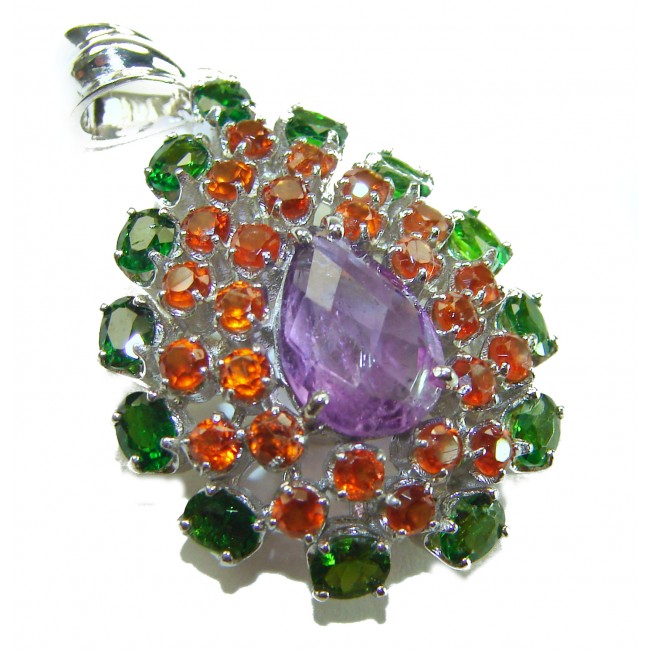 Purple Velvet - authentic 16.7 carat Amethyst .925 Sterling Silver handcrafted Pendant