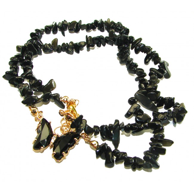 Green Butterfly authentic Onyx 14k Gold over .925 Sterling Silver handcrafted necklace