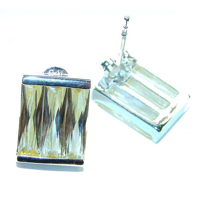 Cubic Zirconia .925 Sterling Silver handmade earrings