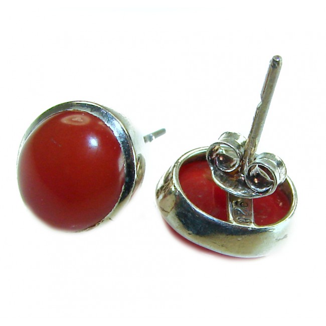 Sublime Orange Carnelian .925 Sterling Silver handmade earrings