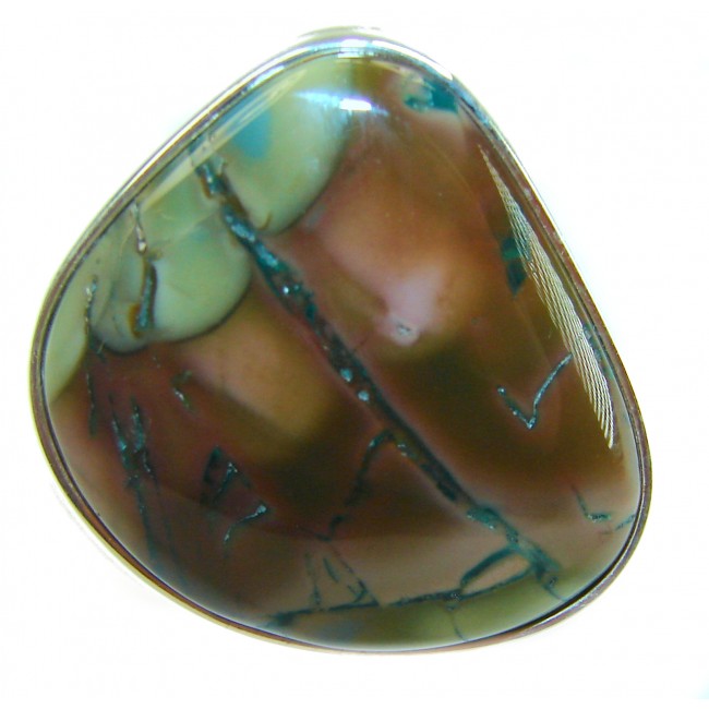 Authentic Morrisonite .925 Sterling Silver handcrafted ring size 8 adjustable