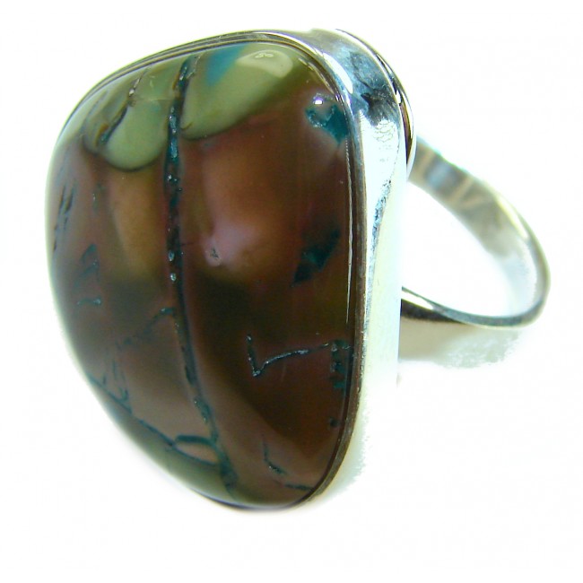 Authentic Morrisonite .925 Sterling Silver handcrafted ring size 8 adjustable