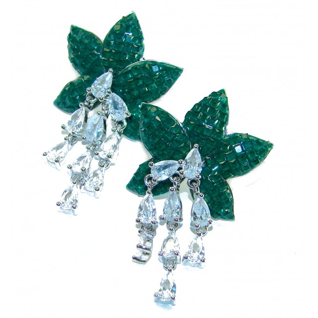 Giovanna - Authentic 19.9 carat Ruby .925 Sterling Silver handcrafted earrings