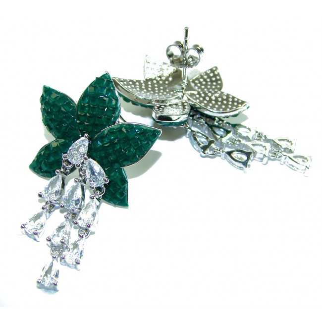 Giovanna - Authentic 19.9 carat Ruby .925 Sterling Silver handcrafted earrings