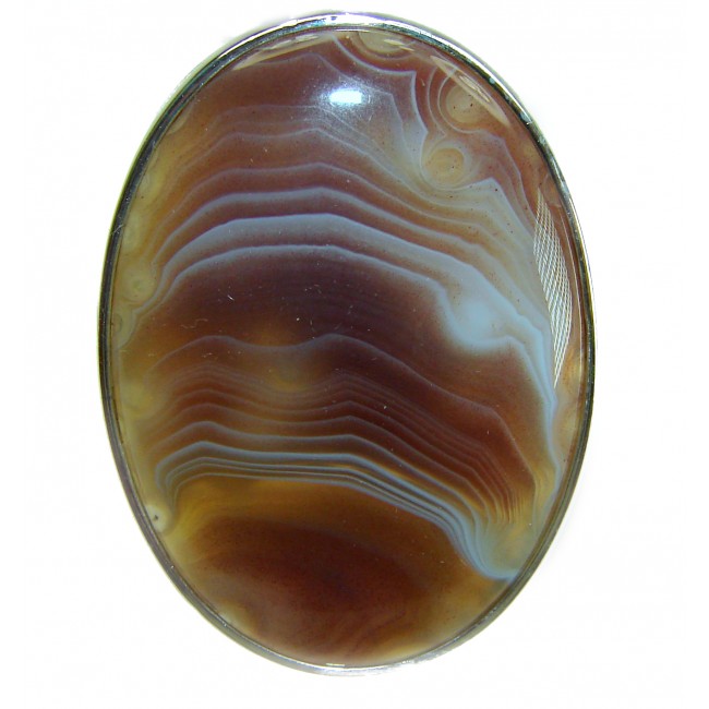 Simplicity Scentic Montana Agate .925 Sterling Silver Ring s. 8