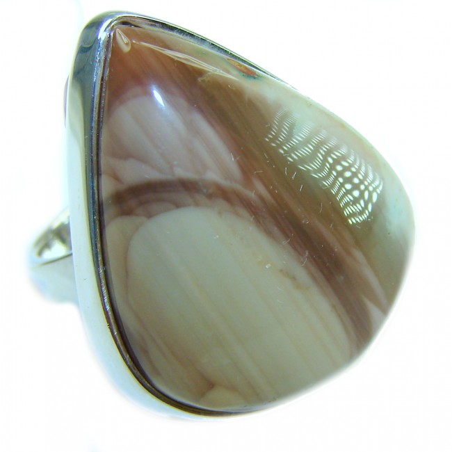 Authentic Morrisonite .925 Sterling Silver handcrafted ring size 8 adjustable