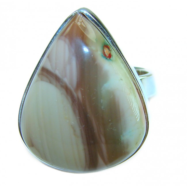 Authentic Morrisonite .925 Sterling Silver handcrafted ring size 8 adjustable