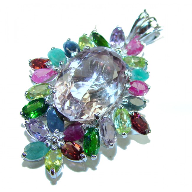 Isabella 15.5 carat Ametrine .925 Sterling Silver handmade Pendant