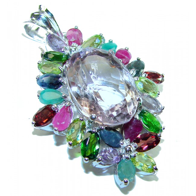 Isabella 15.5 carat Ametrine .925 Sterling Silver handmade Pendant