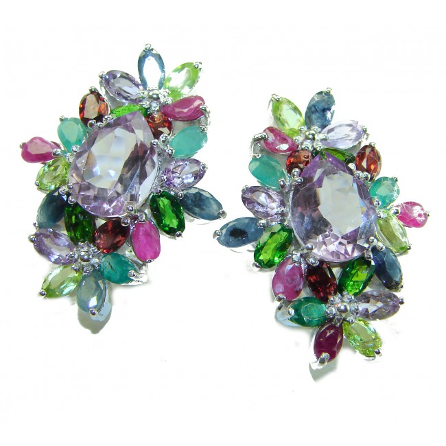 Isabella 15.5 carat Ametrine .925 Sterling Silver HANDCRAFTED Earrings