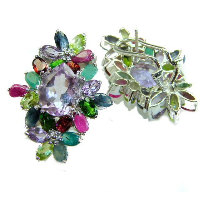 Isabella 15.5 carat Ametrine .925 Sterling Silver HANDCRAFTED Earrings