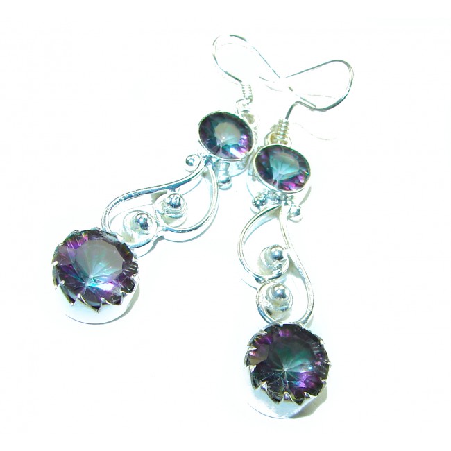 8.2 carat Mystic Topaz .925 Sterling Silver earrings