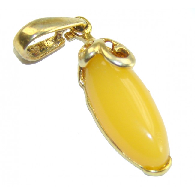 Prehistoric Authentic Buttescotch Baltic Amber 14K Gold over .925 Sterling Silver beautifully handcrafted Pendant - photo 3