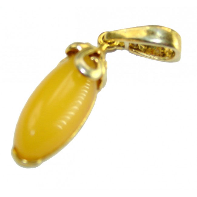 Prehistoric Authentic Buttescotch Baltic Amber 14K Gold over .925 Sterling Silver beautifully handcrafted Pendant - photo 2