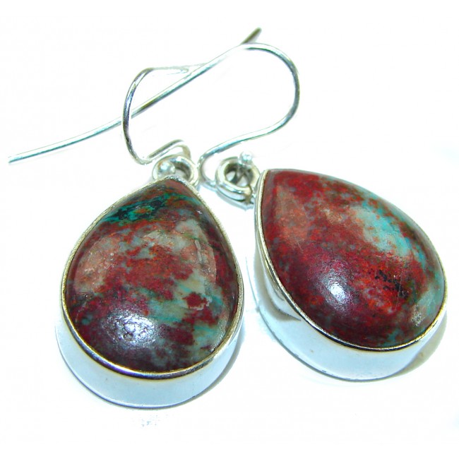 Natural Sonora Jasper Sterling Silver handcrafted Earrings